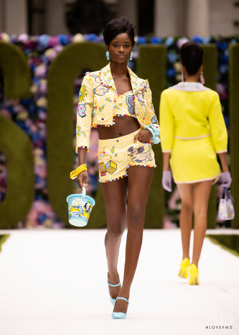 Mayowa Nicholas featured in  the Moschino fashion show for Spring/Summer 2022