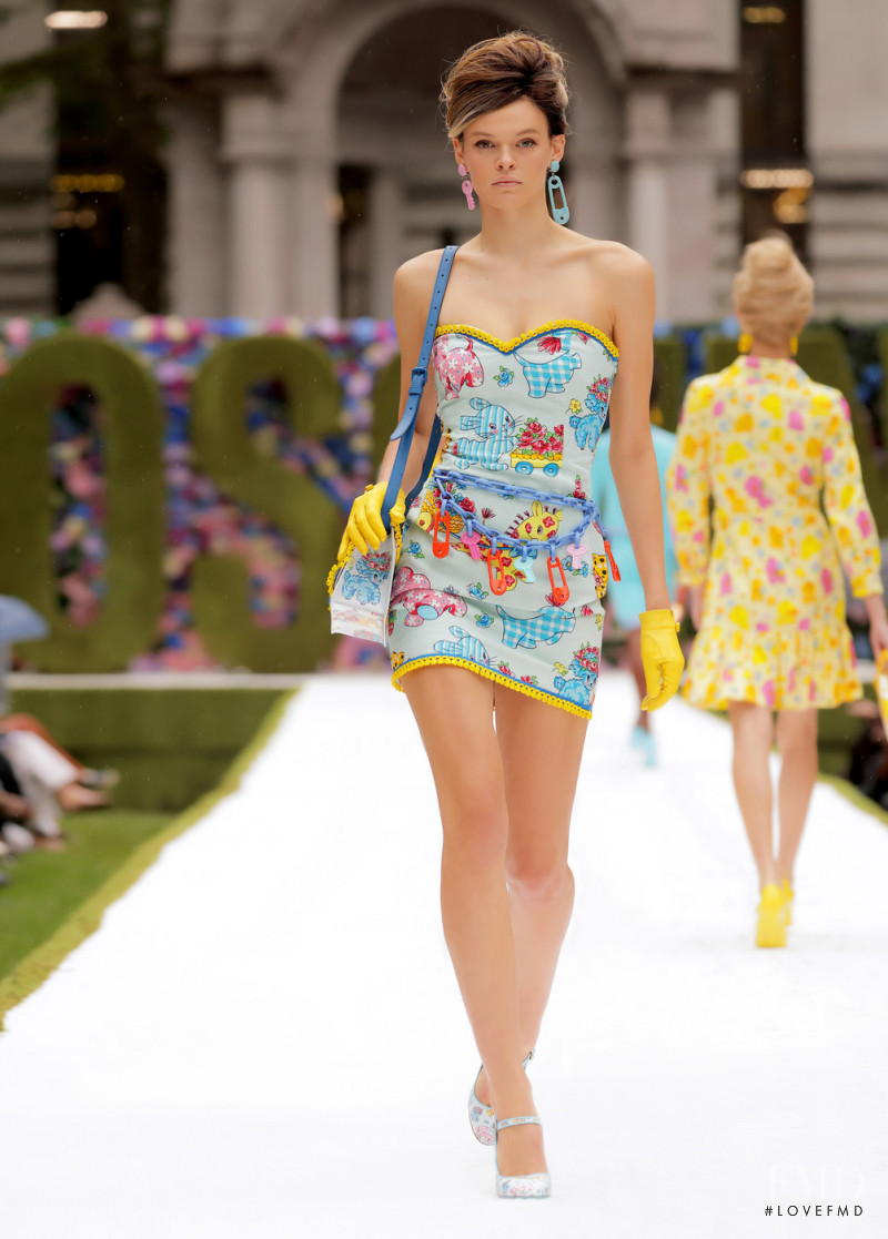 Cara Taylor featured in  the Moschino fashion show for Spring/Summer 2022