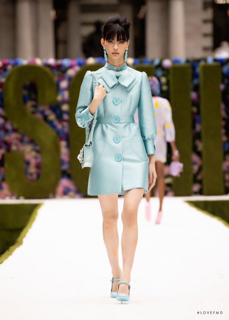 Leah Bing Bin Chen featured in  the Moschino fashion show for Spring/Summer 2022