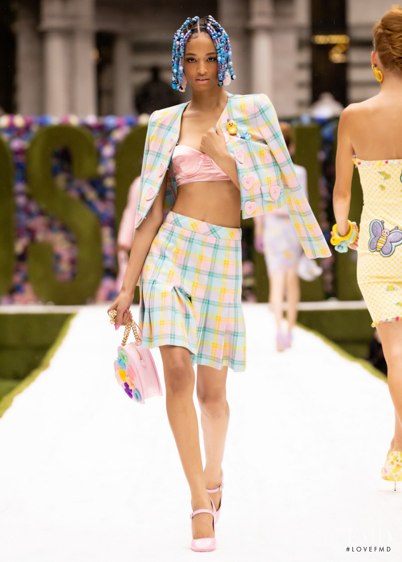 Janaye Furman featured in  the Moschino fashion show for Spring/Summer 2022