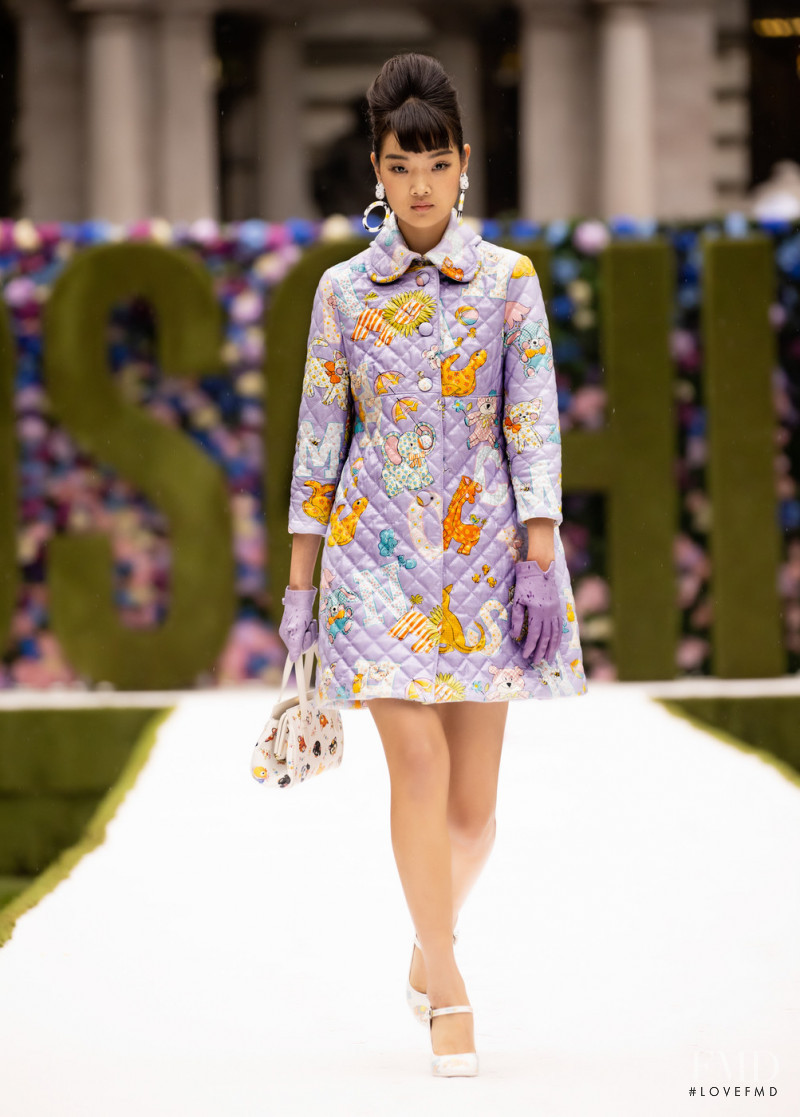 Youn Bomi featured in  the Moschino fashion show for Spring/Summer 2022