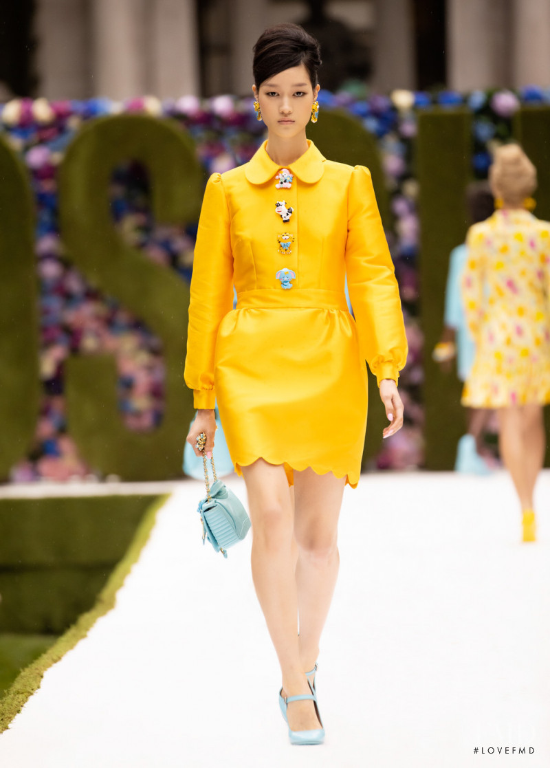 Chloe Oh featured in  the Moschino fashion show for Spring/Summer 2022