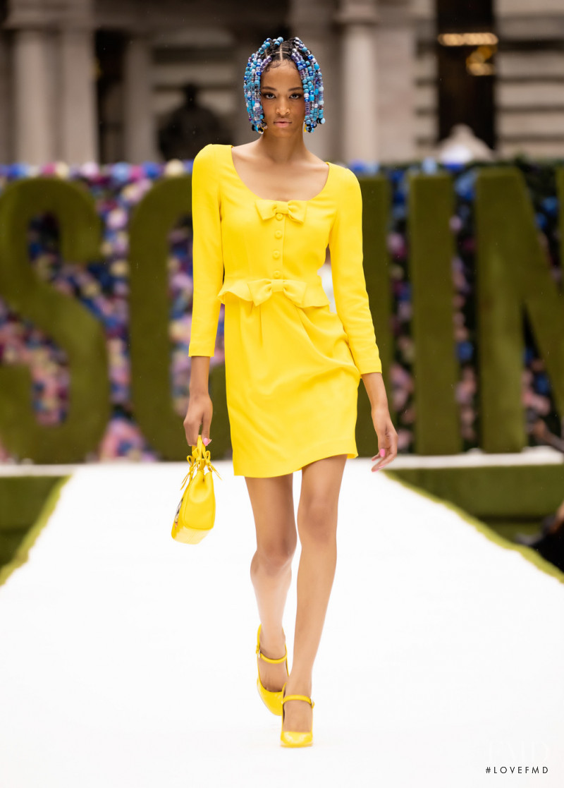 Janaye Furman featured in  the Moschino fashion show for Spring/Summer 2022