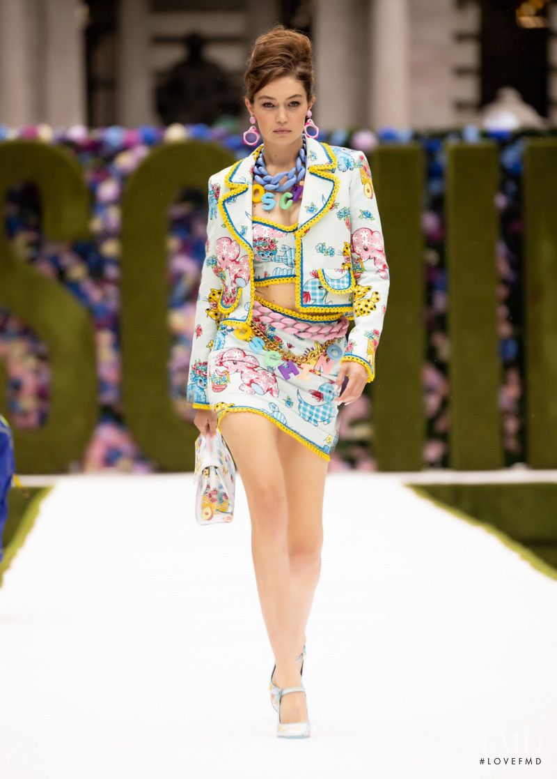 Gigi Hadid featured in  the Moschino fashion show for Spring/Summer 2022