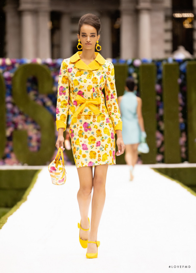 Ellen Rosa featured in  the Moschino fashion show for Spring/Summer 2022