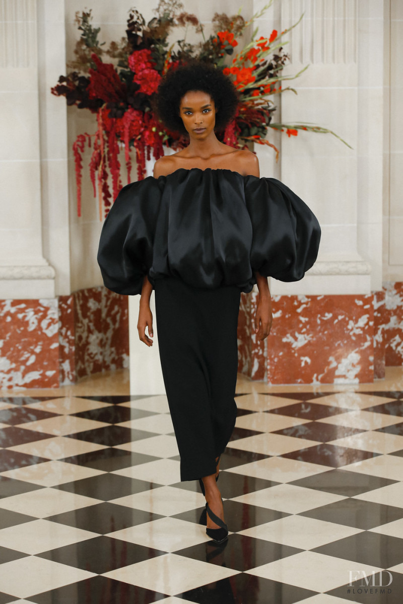 Malika Louback featured in  the Carolina Herrera fashion show for Spring/Summer 2022