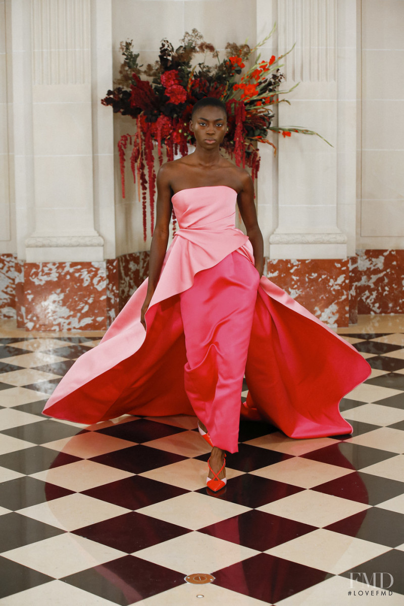 Halimotu Shokunbi featured in  the Carolina Herrera fashion show for Spring/Summer 2022