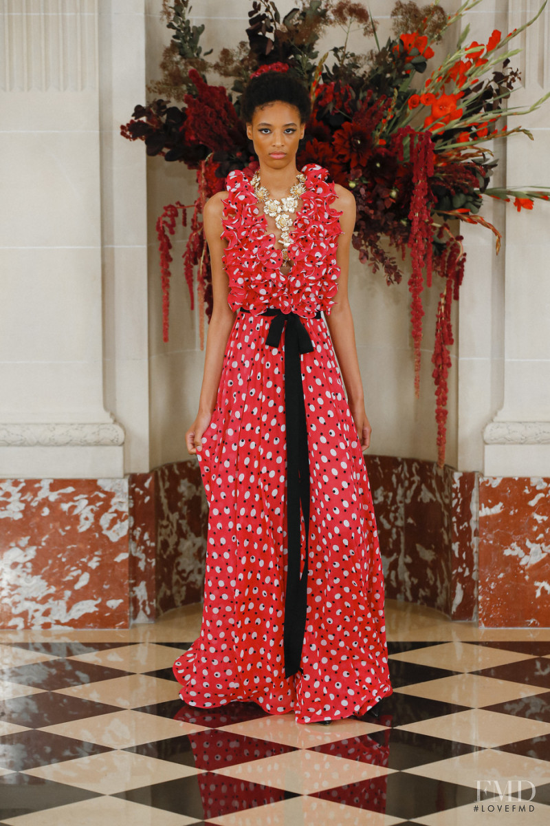 Janaye Furman featured in  the Carolina Herrera fashion show for Spring/Summer 2022