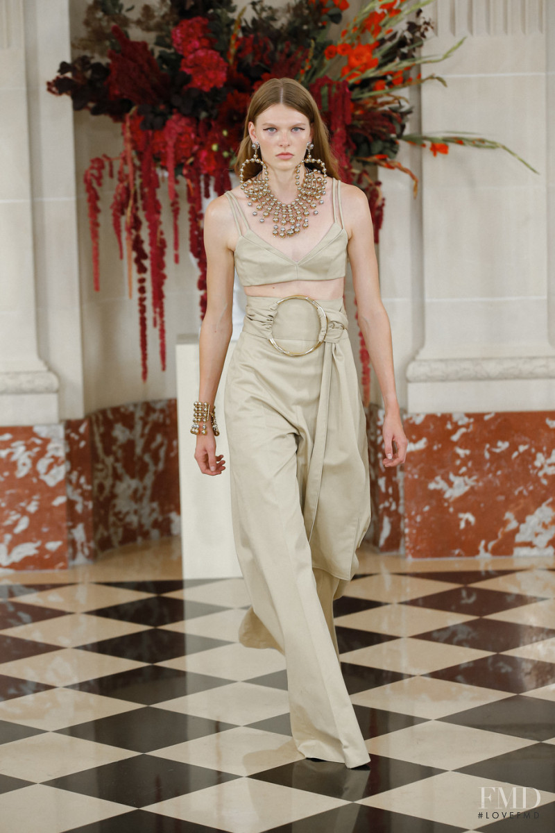 Laurel Taylor featured in  the Carolina Herrera fashion show for Spring/Summer 2022