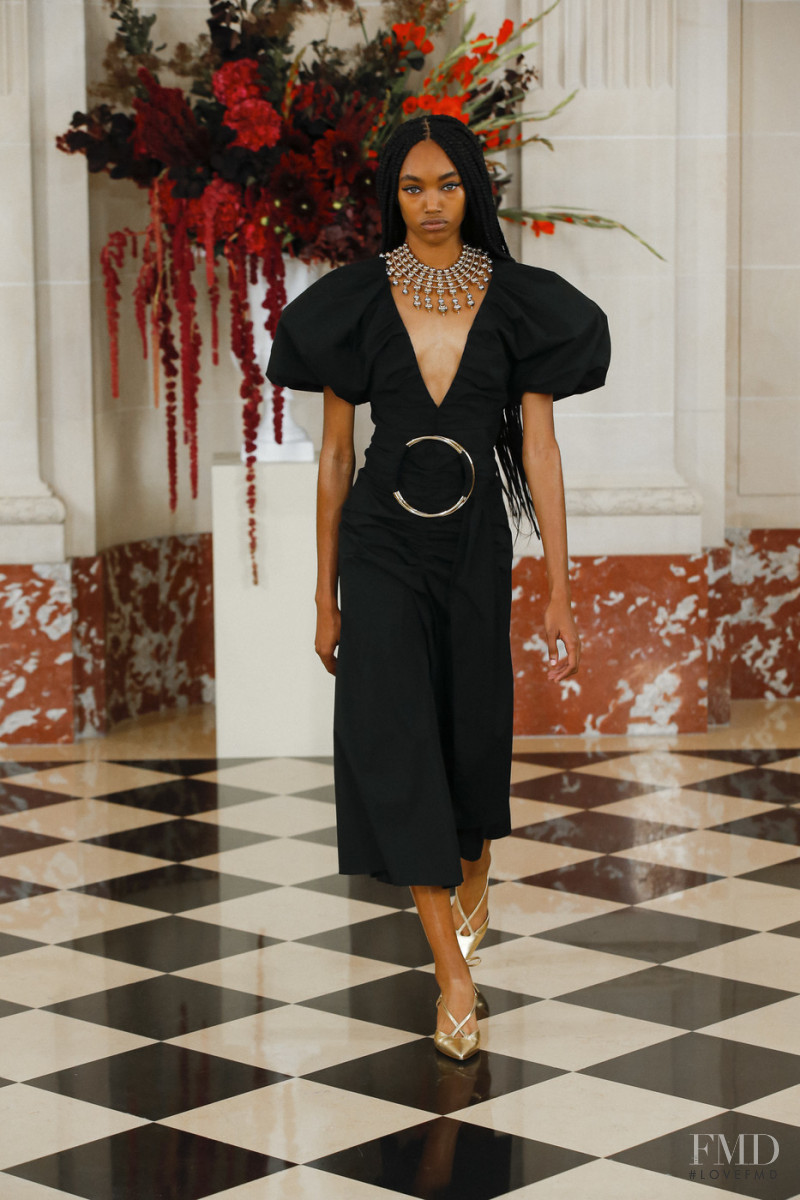 Majesty Amare featured in  the Carolina Herrera fashion show for Spring/Summer 2022