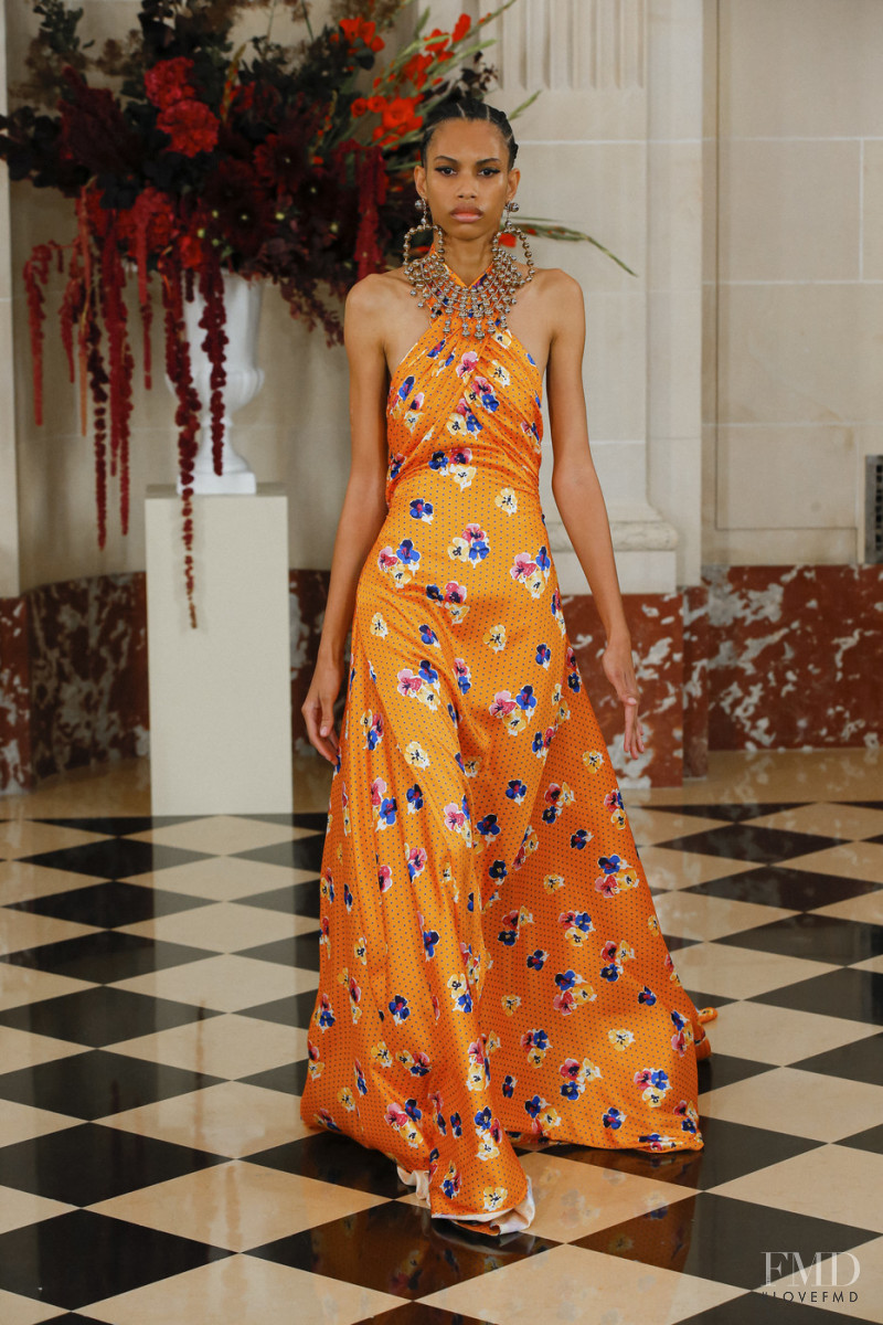 Danielle Austin featured in  the Carolina Herrera fashion show for Spring/Summer 2022