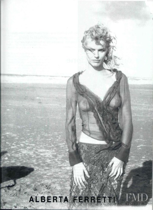 Eva Herzigova featured in  the Alberta Ferretti advertisement for Spring/Summer 2003
