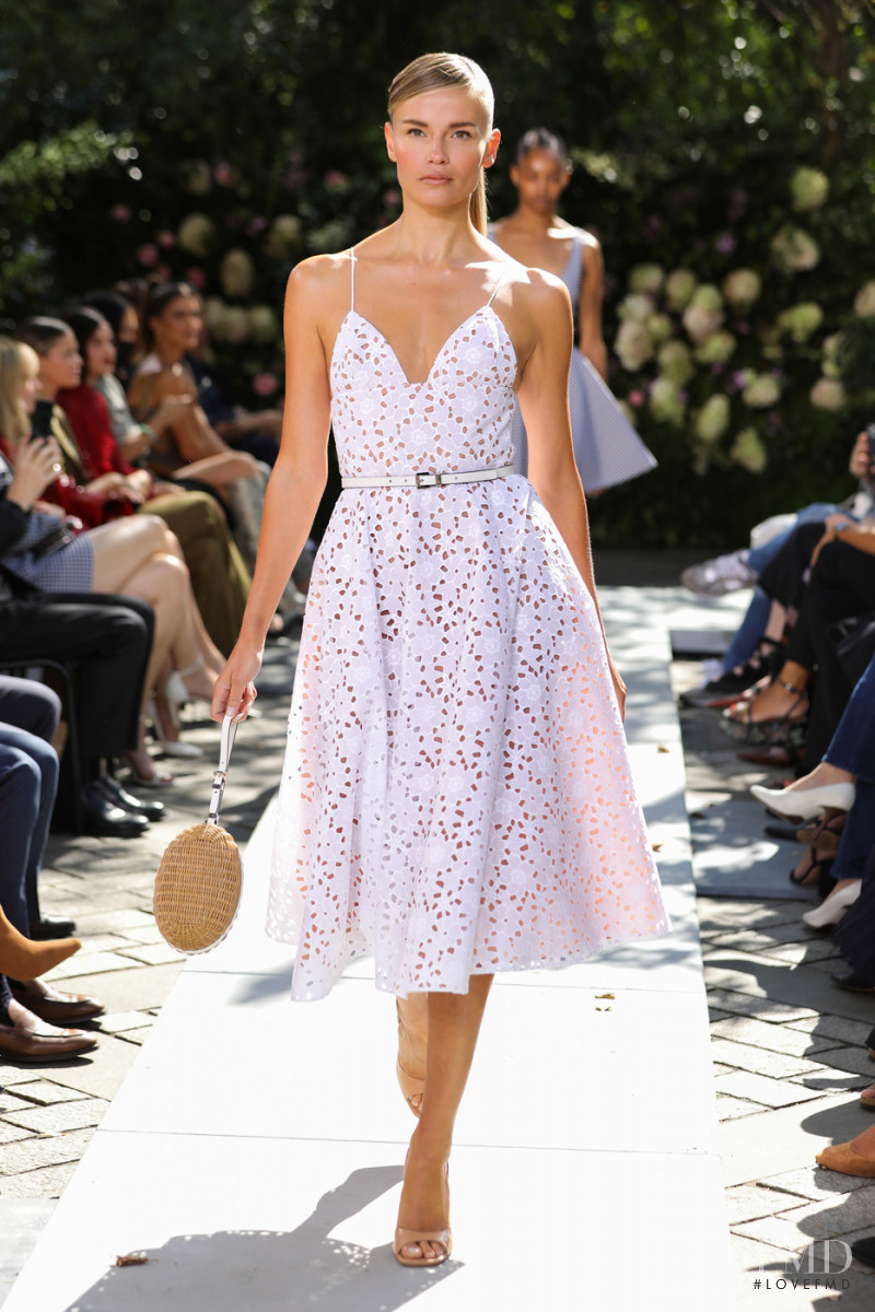 Natasha Poly featured in  the Michael Kors Collection fashion show for Spring/Summer 2022