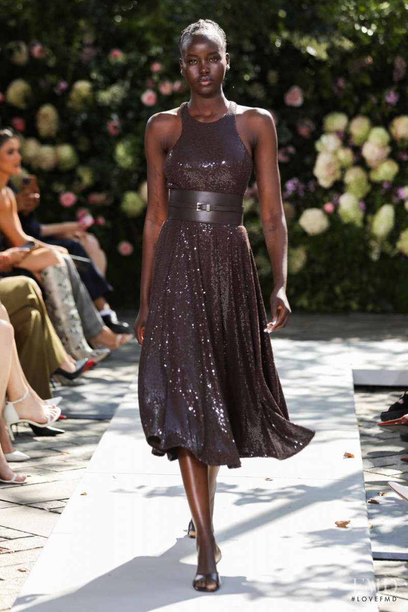 Adut Akech Bior featured in  the Michael Kors Collection fashion show for Spring/Summer 2022