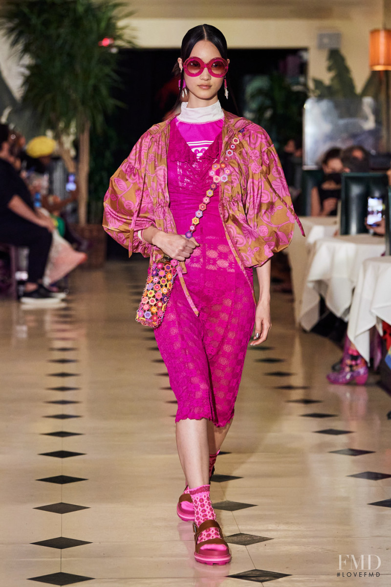 Chloe Oh featured in  the Anna Sui fashion show for Spring/Summer 2022