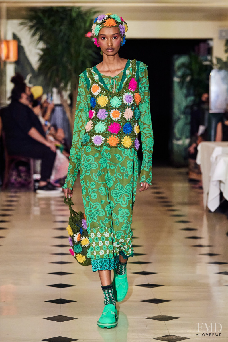 Ugbad Abdi featured in  the Anna Sui fashion show for Spring/Summer 2022
