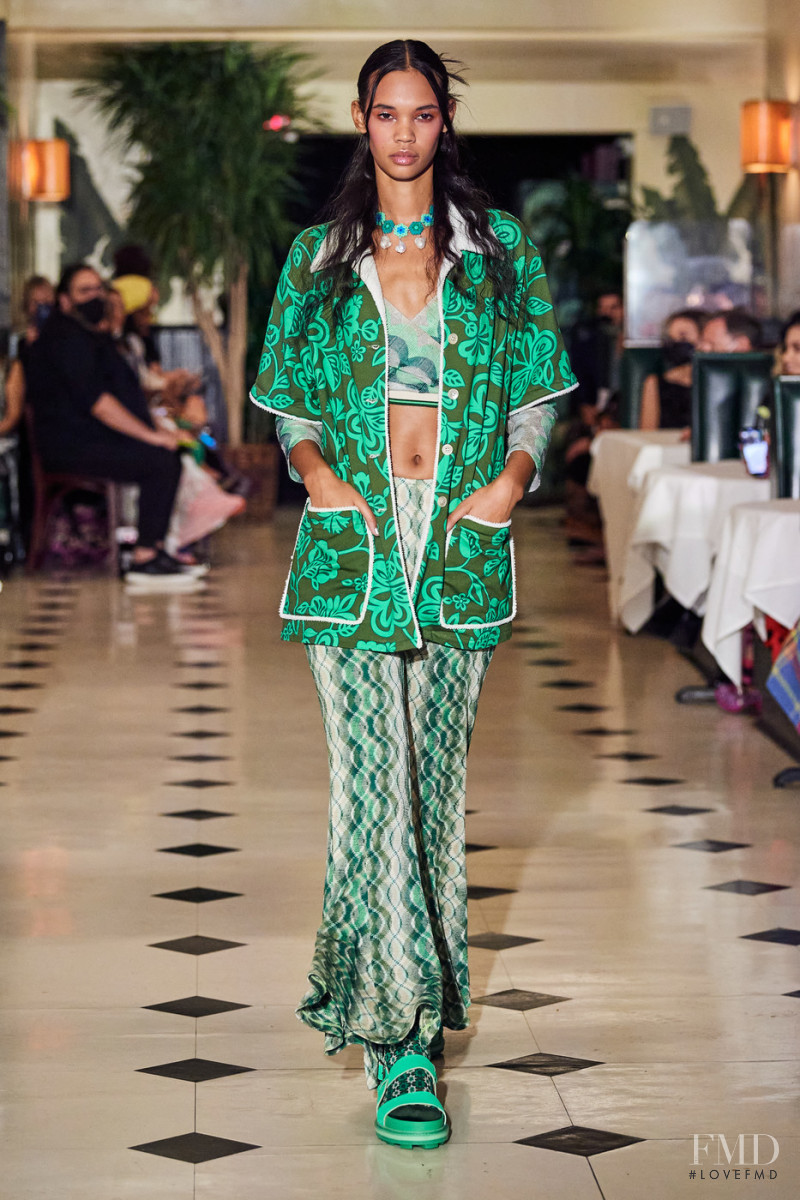 Jordan Daniels featured in  the Anna Sui fashion show for Spring/Summer 2022