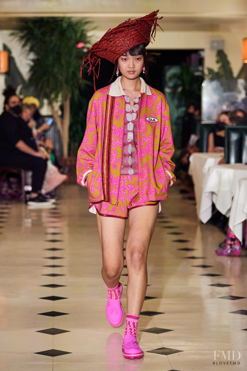 Youn Bomi featured in  the Anna Sui fashion show for Spring/Summer 2022