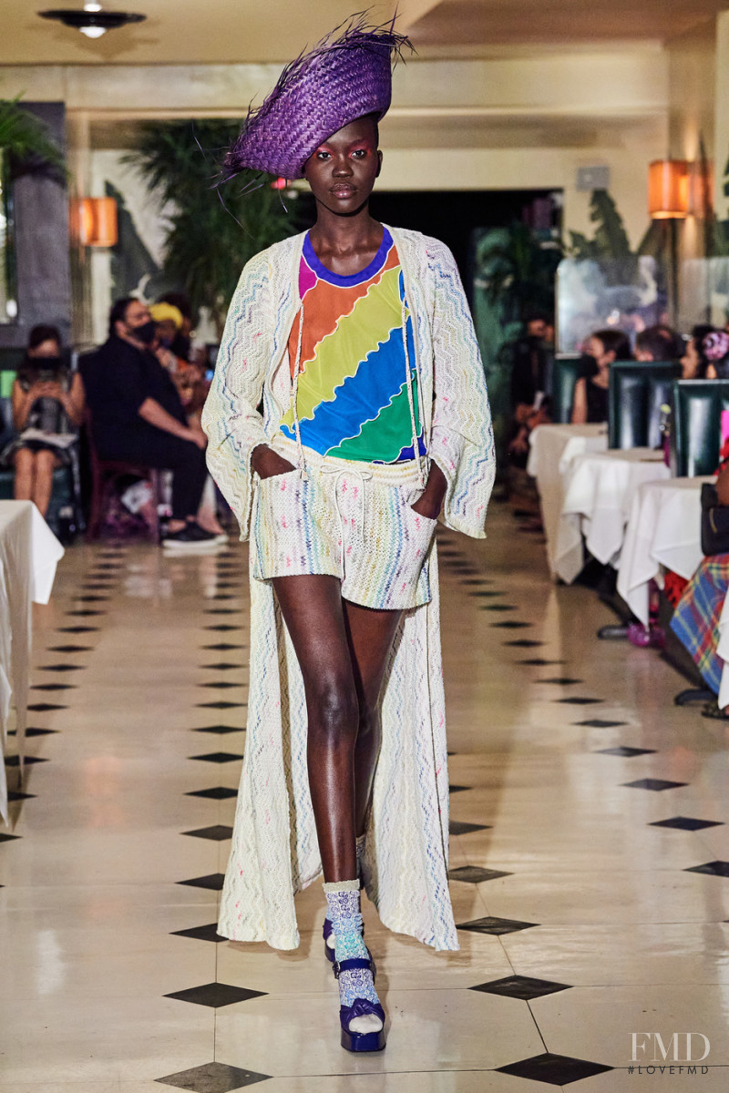 Achenrin Madit featured in  the Anna Sui fashion show for Spring/Summer 2022