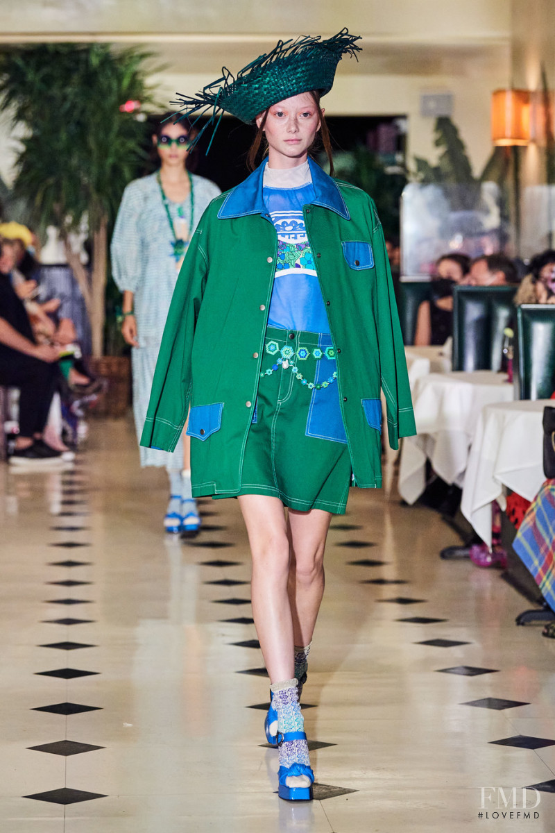 Sara Grace Wallerstedt featured in  the Anna Sui fashion show for Spring/Summer 2022