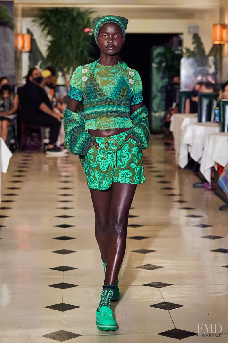 Akon Changkou featured in  the Anna Sui fashion show for Spring/Summer 2022