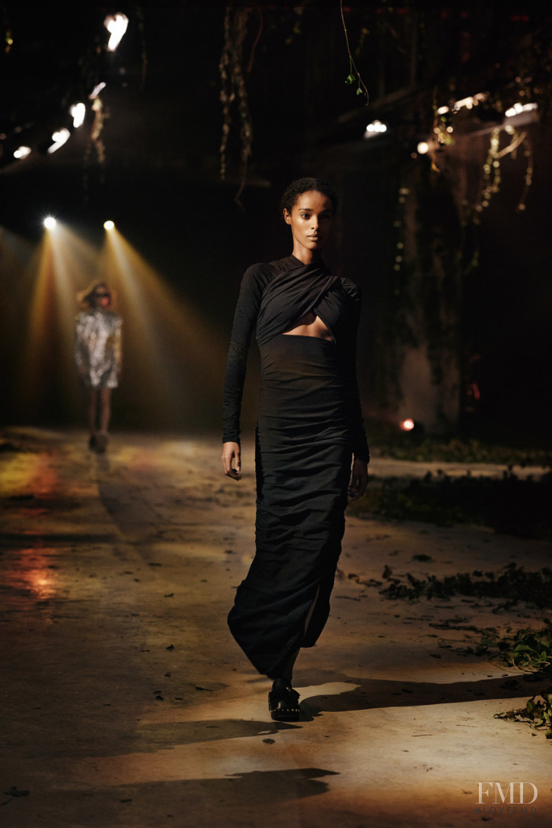 Malika Louback featured in  the Khaite fashion show for Spring/Summer 2022