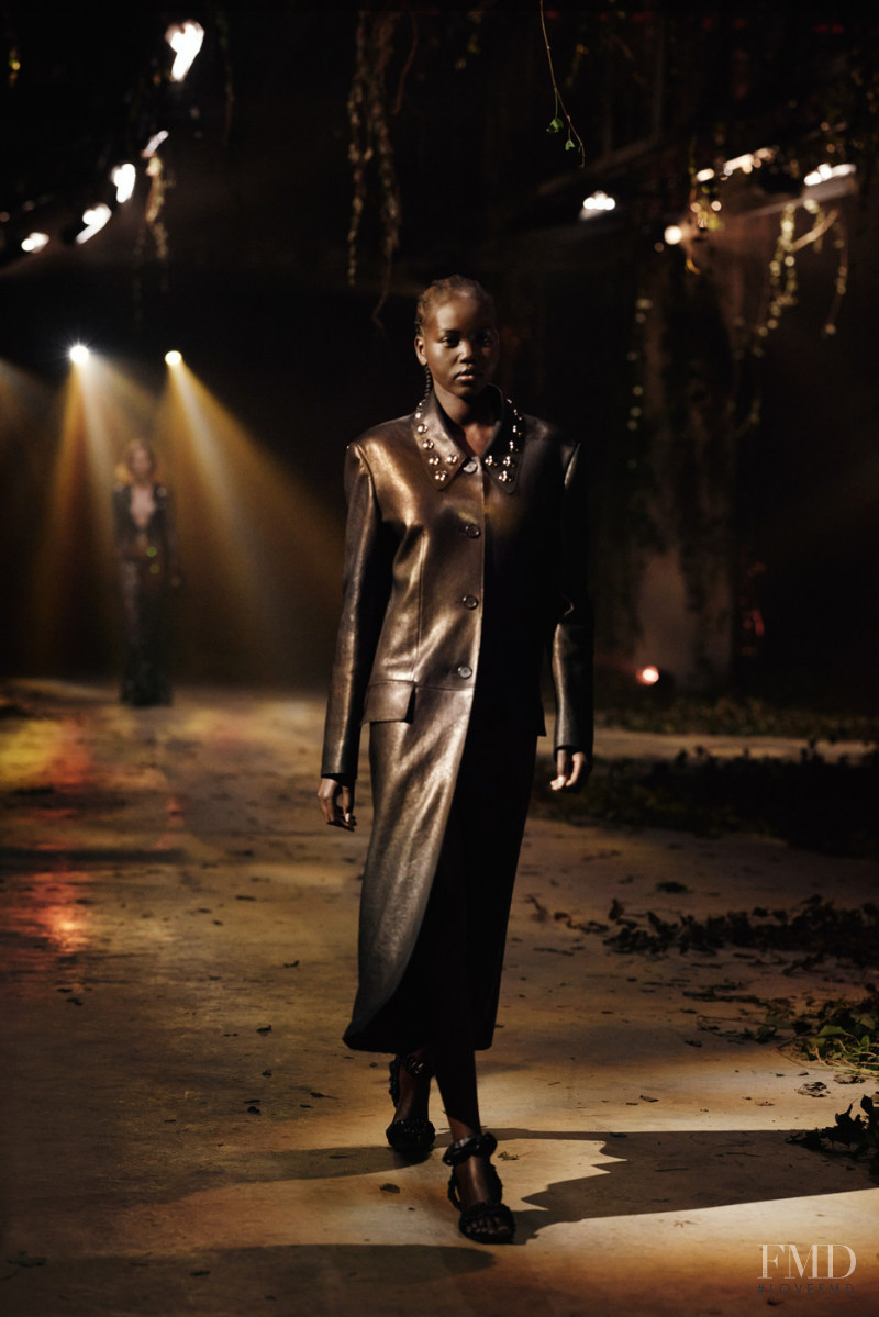 Adut Akech Bior featured in  the Khaite fashion show for Spring/Summer 2022