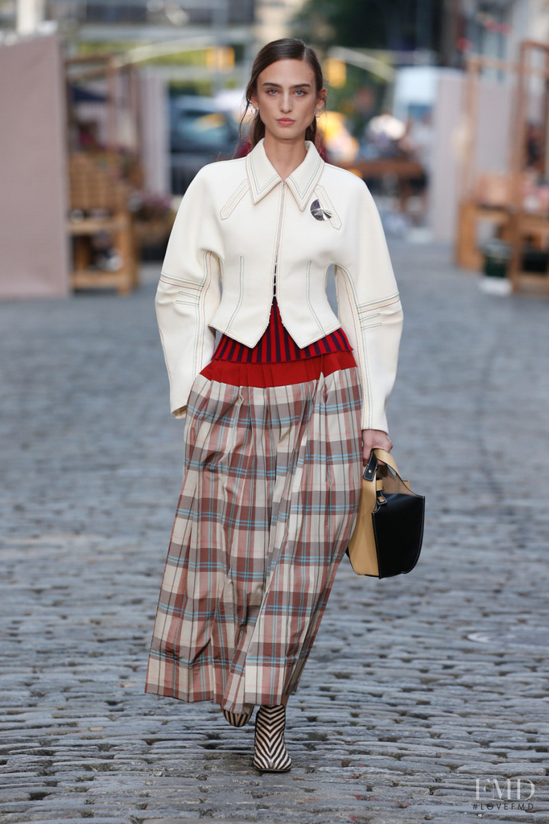 Claire Delozier featured in  the Tory Burch fashion show for Spring/Summer 2022