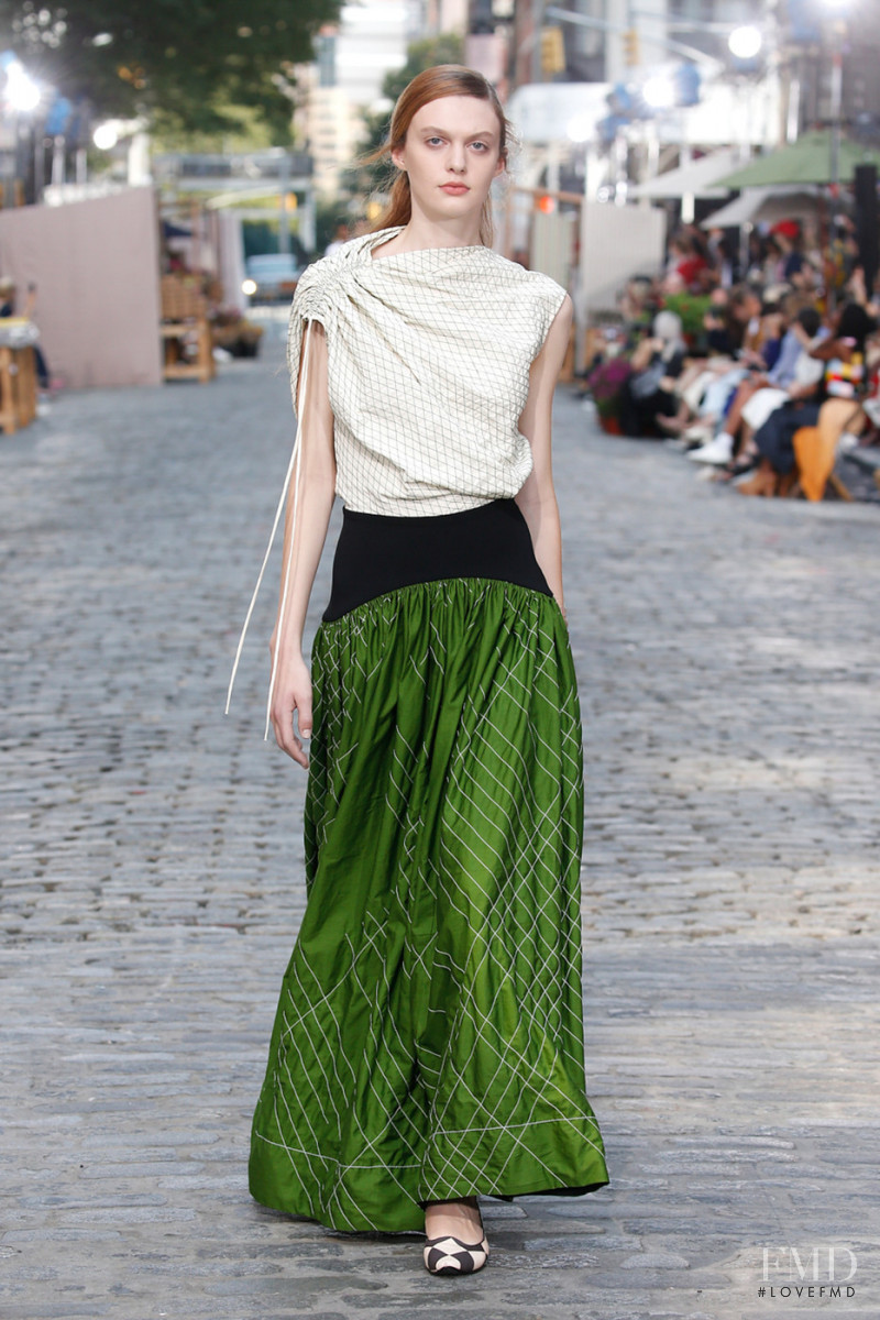 Ariel Nicholson featured in  the Tory Burch fashion show for Spring/Summer 2022