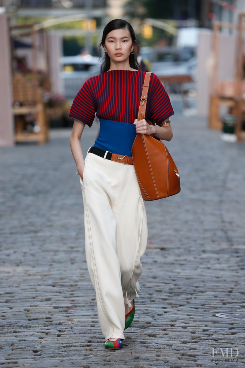 Sherry Shi featured in  the Tory Burch fashion show for Spring/Summer 2022