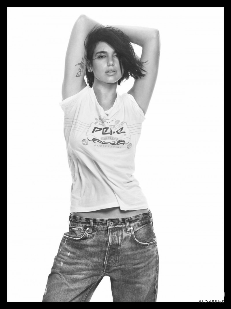 Dua Lipa featured in  the Pepe Jeans London advertisement for Spring/Summer 2019