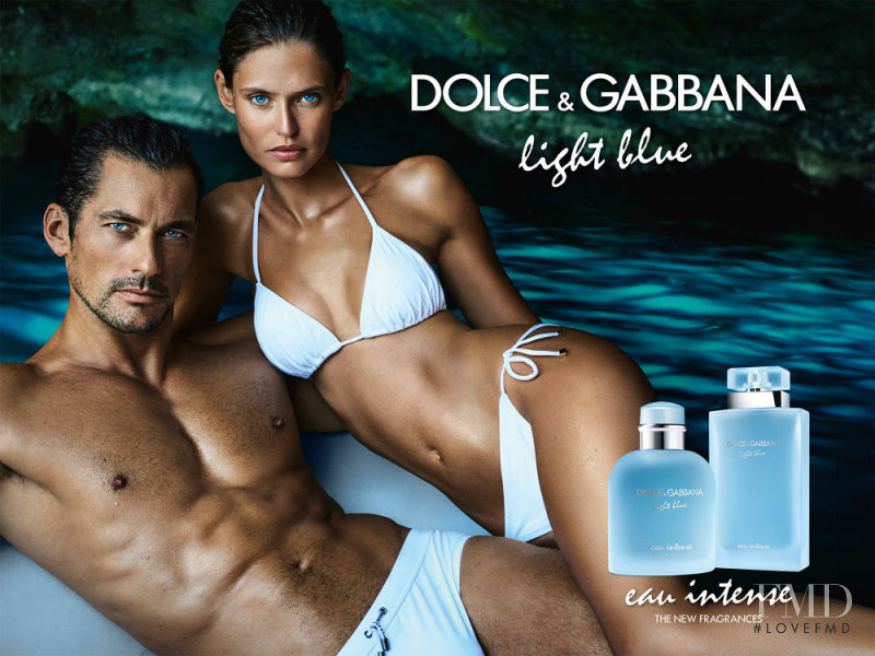 Bianca Balti featured in  the Dolce & Gabbana Fragrance Light Blue Eau Intense advertisement for Spring/Summer 2017
