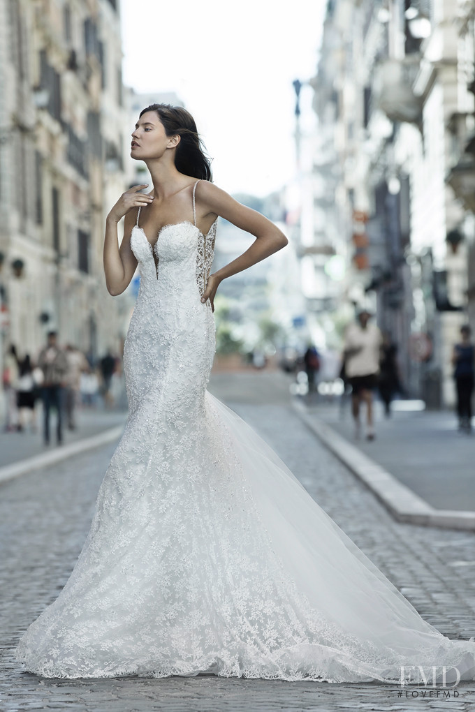 Bianca Balti featured in  the Alessandro Angelozzi Bridal Collection lookbook for Spring/Summer 2015