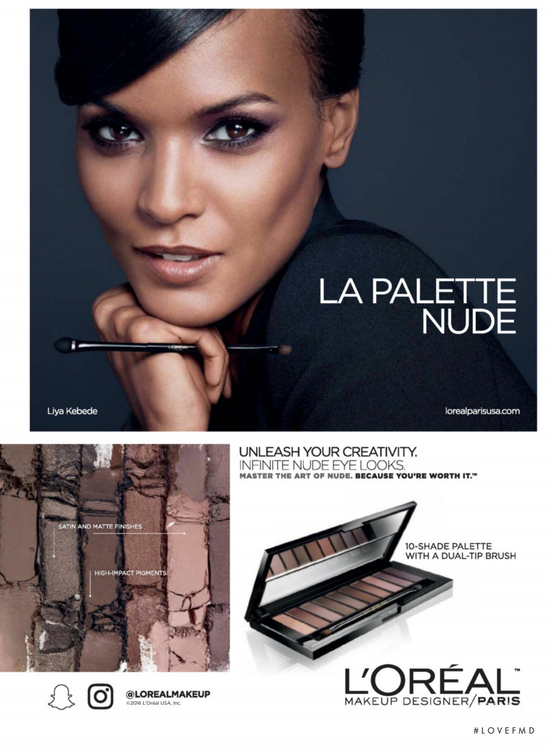 Liya Kebede featured in  the L\'Oreal Paris advertisement for Autumn/Winter 2014