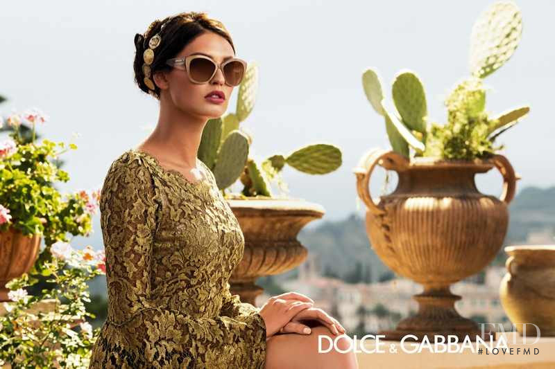 Bianca Balti featured in  the Dolce & Gabbana - Eyewear advertisement for Spring/Summer 2014