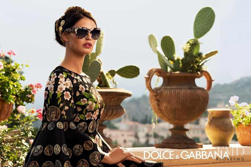 Bianca Balti featured in  the Dolce & Gabbana - Eyewear advertisement for Spring/Summer 2014