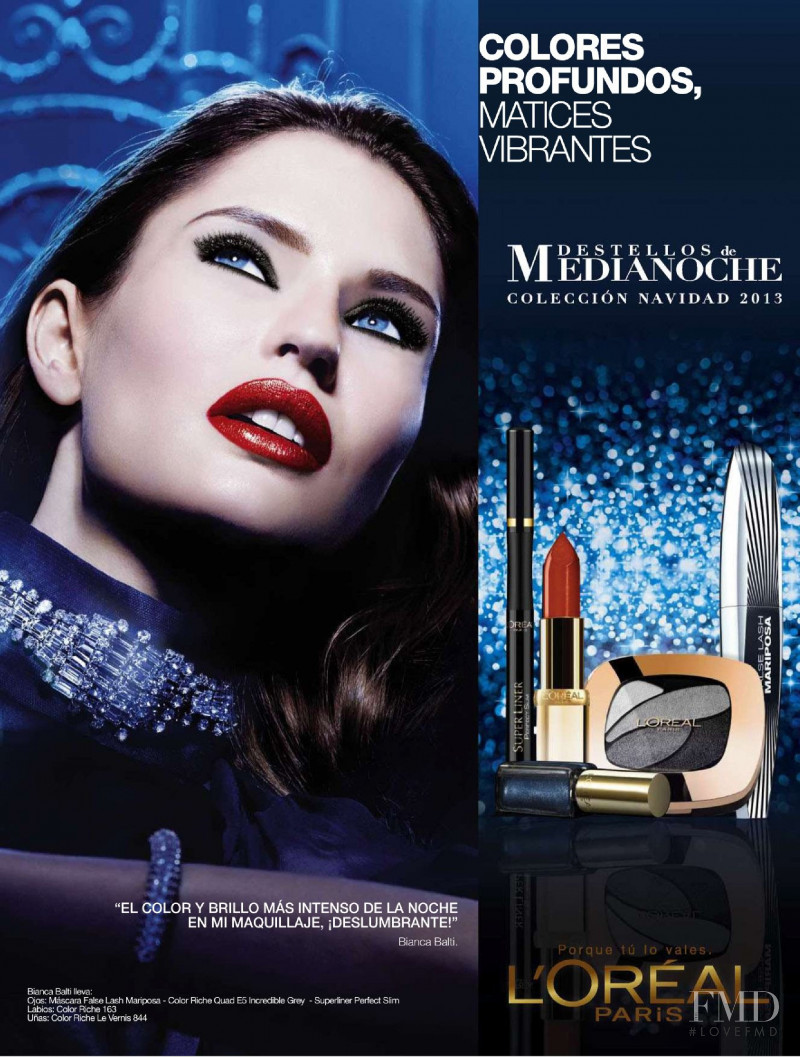 Bianca Balti featured in  the L\'Oreal Paris advertisement for Holiday 2013