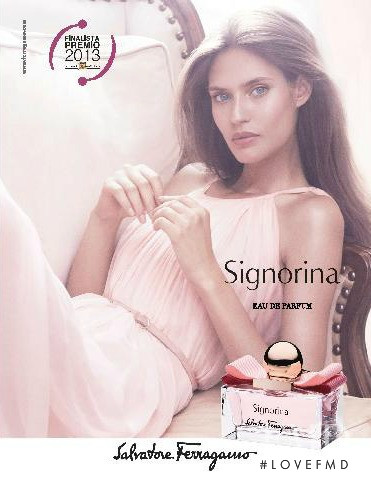 Bianca Balti featured in  the Salvatore Ferragamo Signorina Fragrance advertisement for Spring/Summer 2013