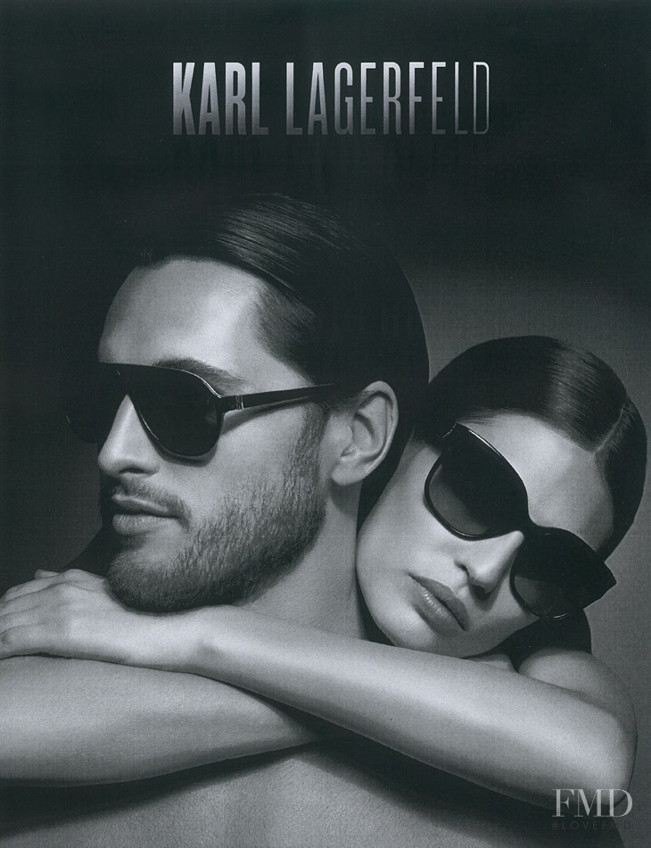 Bianca Balti featured in  the Karl Lagerfeld Eyewear advertisement for Spring/Summer 2012