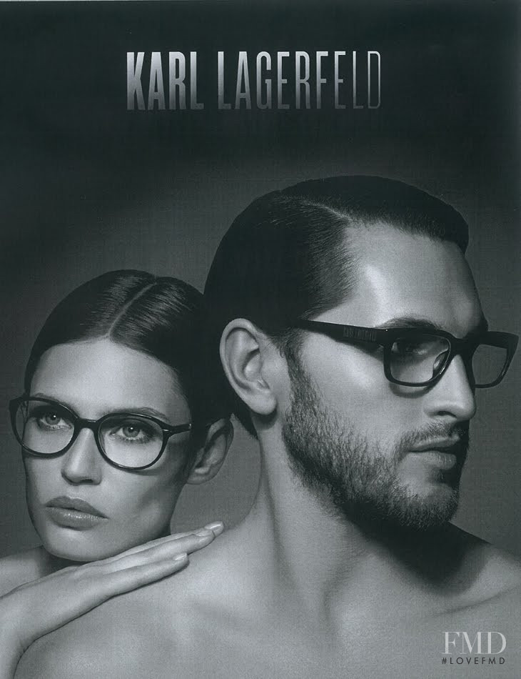 Bianca Balti featured in  the Karl Lagerfeld Eyewear advertisement for Spring/Summer 2012