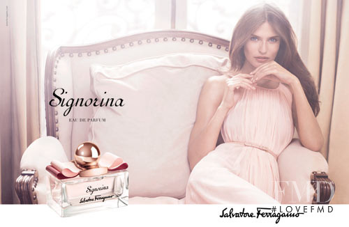 Bianca Balti featured in  the Salvatore Ferragamo Signorina Perfume advertisement for Autumn/Winter 2011