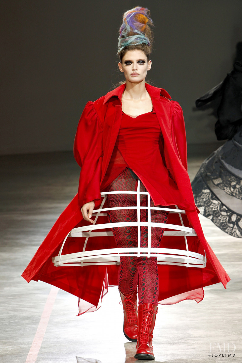Bianca Balti featured in  the Yohji Yamamoto fashion show for Autumn/Winter 2011