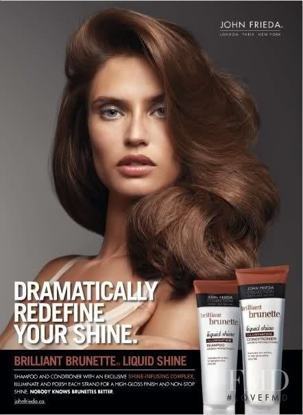 Bianca Balti featured in  the John Frieda advertisement for Spring/Summer 2010