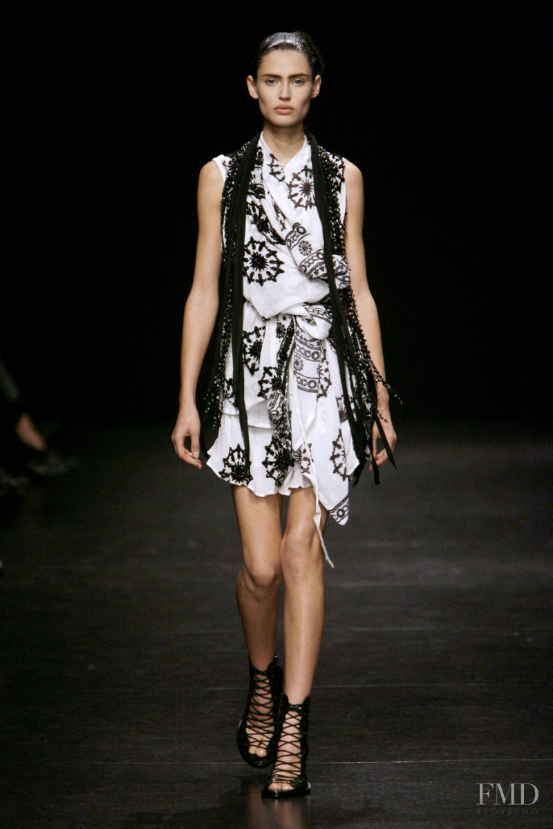 Bianca Balti featured in  the Ann Demeulemeester fashion show for Spring/Summer 2009