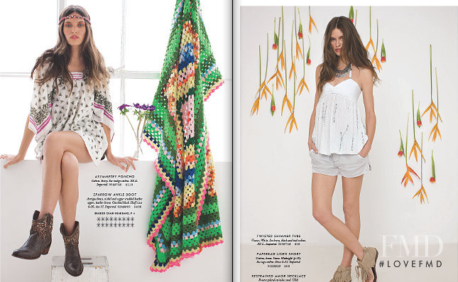 Bianca Balti featured in  the Free People catalogue for Summer 2009