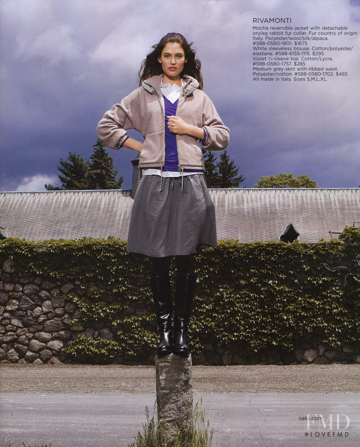 Bianca Balti featured in  the Saks Fifth Avenue catalogue for Fall 2008