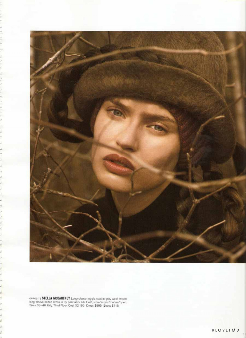 Bianca Balti featured in  the Bergdorf Goodman catalogue for Fall 2008