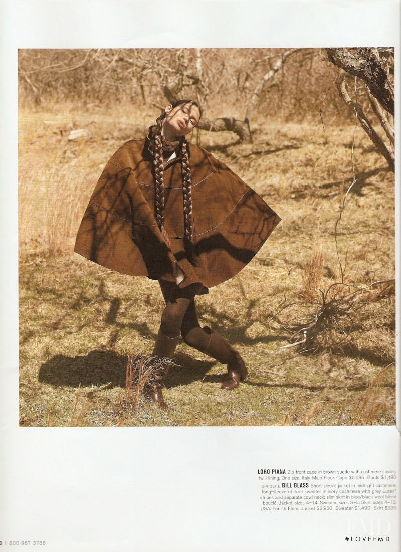 Bianca Balti featured in  the Bergdorf Goodman catalogue for Fall 2008