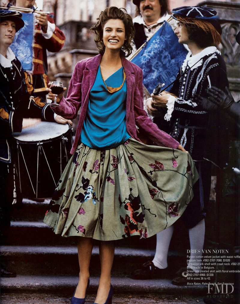 Bianca Balti featured in  the Saks Fifth Avenue Queen For a Day lookbook for Fall 2005