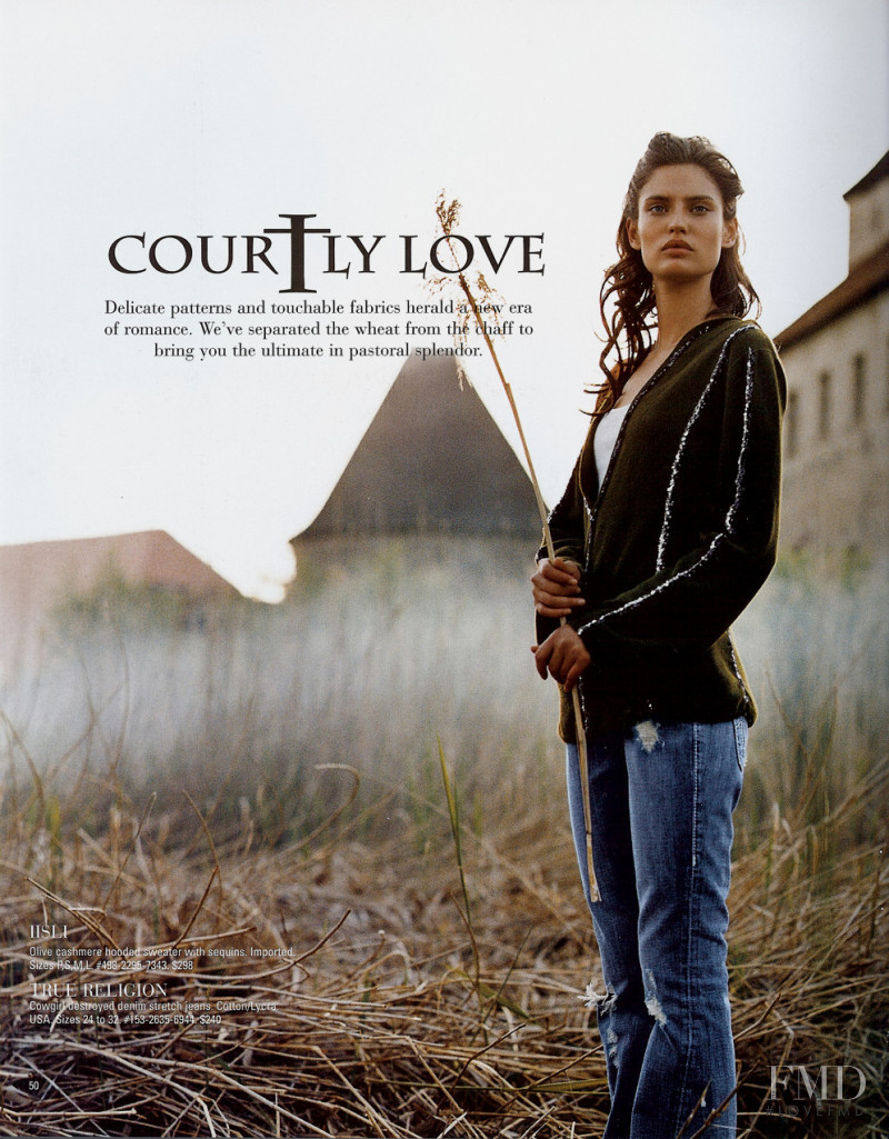 Bianca Balti featured in  the Saks Fifth Avenue Country Love catalogue for Fall 2005